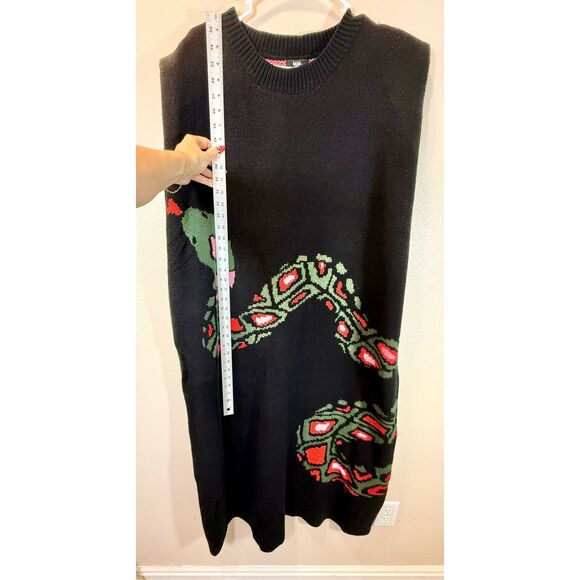 Dressed in LALA Big Reputation Snake Oversized Knit Maxi Dress Women’s S/M - Picture 7 of 10